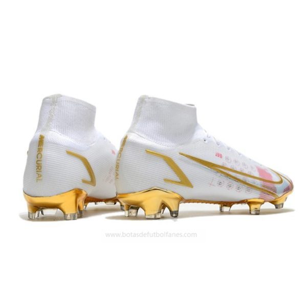 Nike Mercurial Superfly VIII Elite DF FG Blanco Rosado Rojo